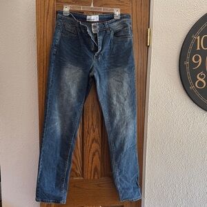 Paper Denim & Cloth Dark Blue Straight Jeans